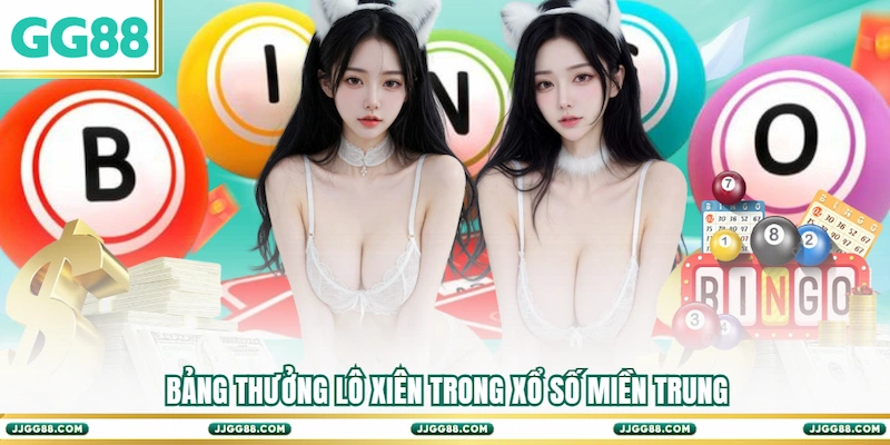 Bảng thưởng lô xiên trong Xổ số miền Trung